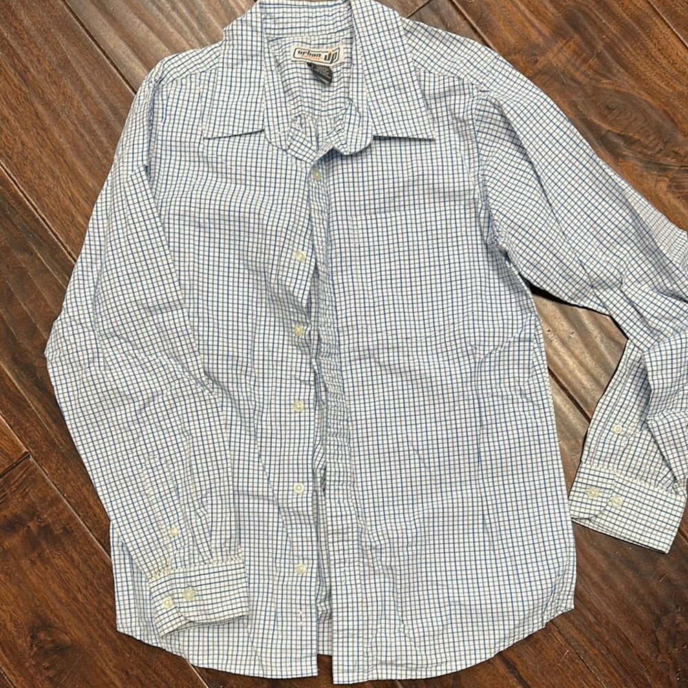 Urban Pipeline Blue Checkered Shirt Sz L